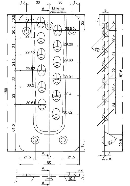 Pitzl Verbinder HVP Standard für Holz-Stahl-Betonanschluss 80/110x100x18 mm Art.-Nr. 88318.3000
