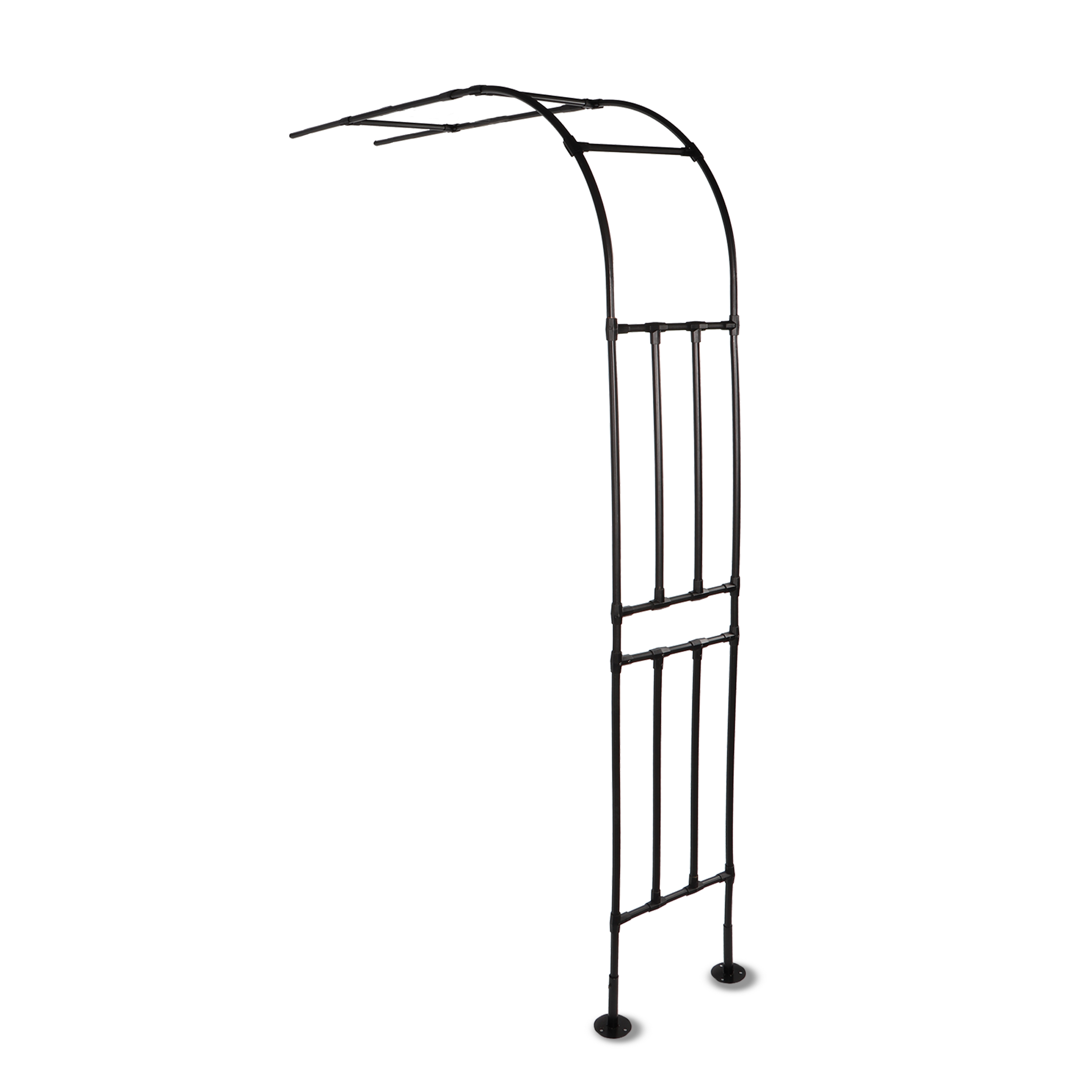 Halbbogen schwarz Rosenbogen für Kletterpflanzen Rosenspalier Rankhilfe