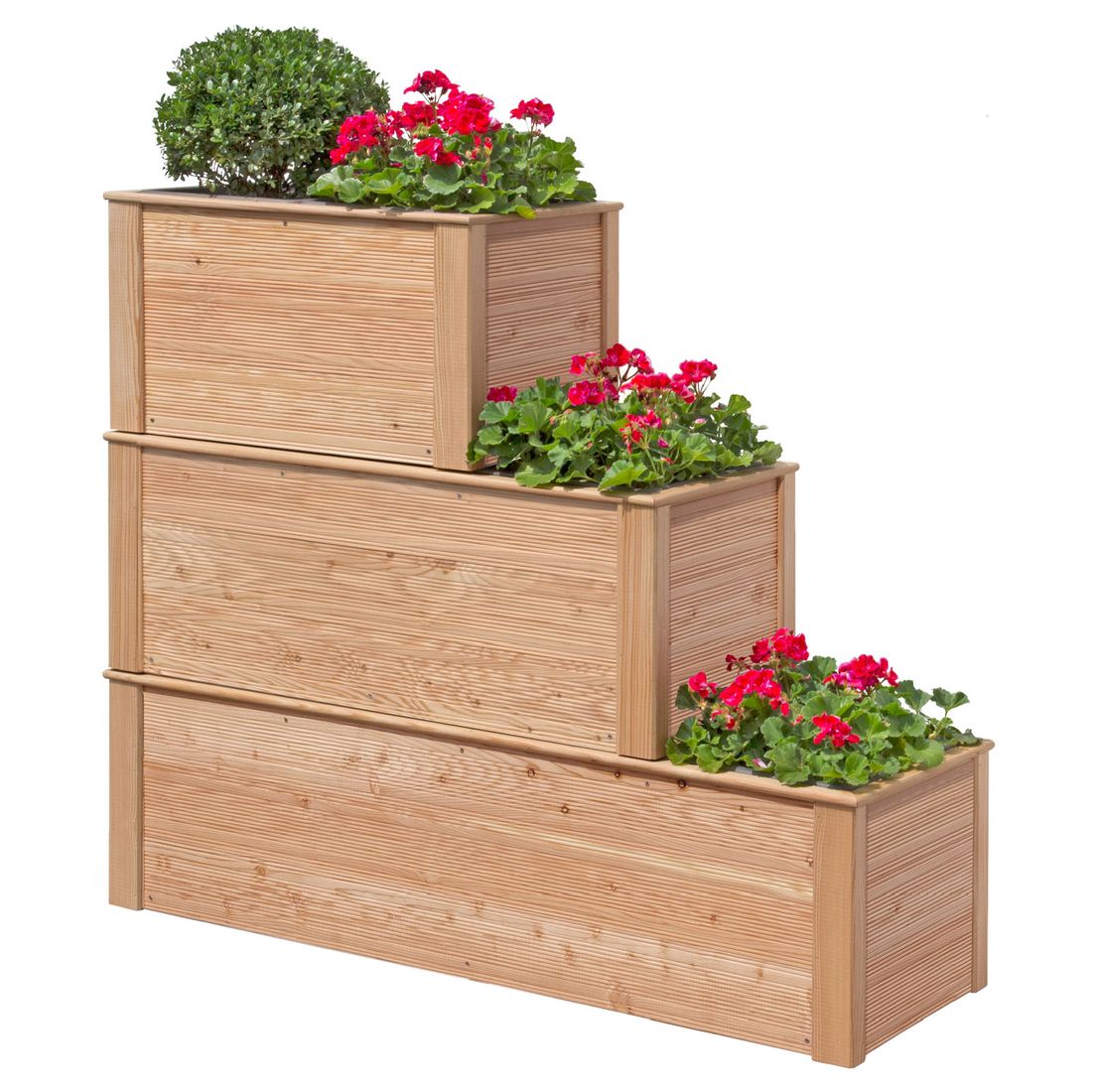 Hauptbild-Amazon-Pflanzkasten-Astrantia Pflanzkastensystem Astrantia aus Lärchenholz Natur massiv Blumenkasten