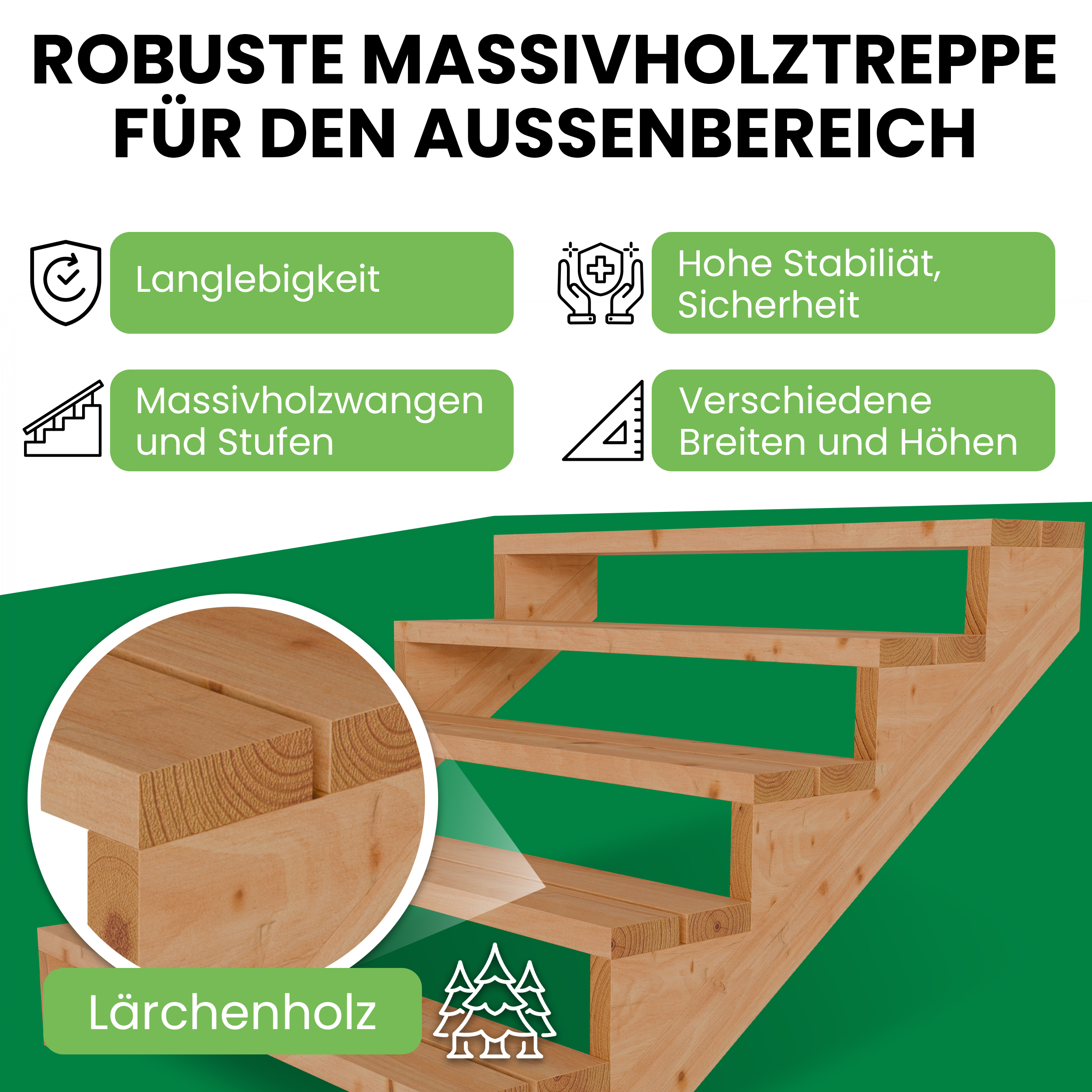 02b9YtDv3l0CBfX Terrassentreppe aus Lärche Treppe Stufen Wangentreppe Breite