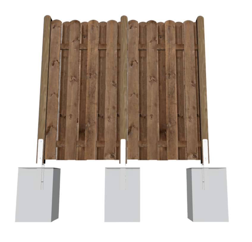 90x180-2x4GKLtza7LI6XM Sichtschutz BOLEO Bohlen-Zaun 90x180 cm Kiefer KDI braun