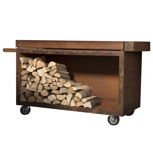 OFYR Mise en Place Table Corten 135 PRO Teakholz