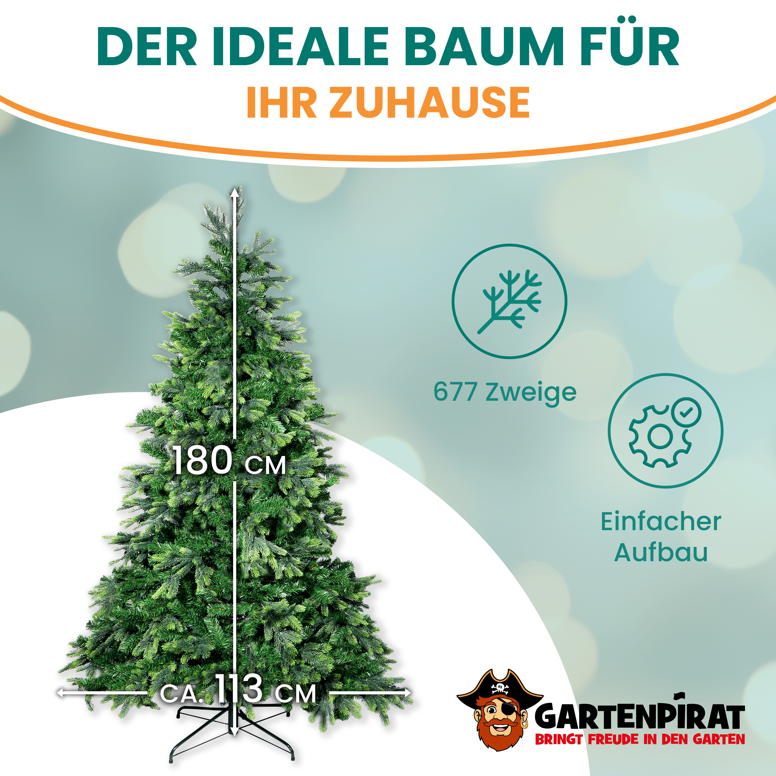 BonTree Tanne künstlicher Weihnachtsbaum ohne LED Christbaum