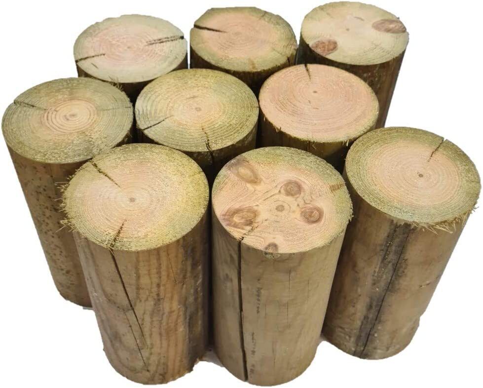 s-l1600ffwbmn2LTShD3Li Palisaden Ø 10 cm aus kesseldruckimprägniertem Holz Palisade zur Beetumrandung Beeteinfassung