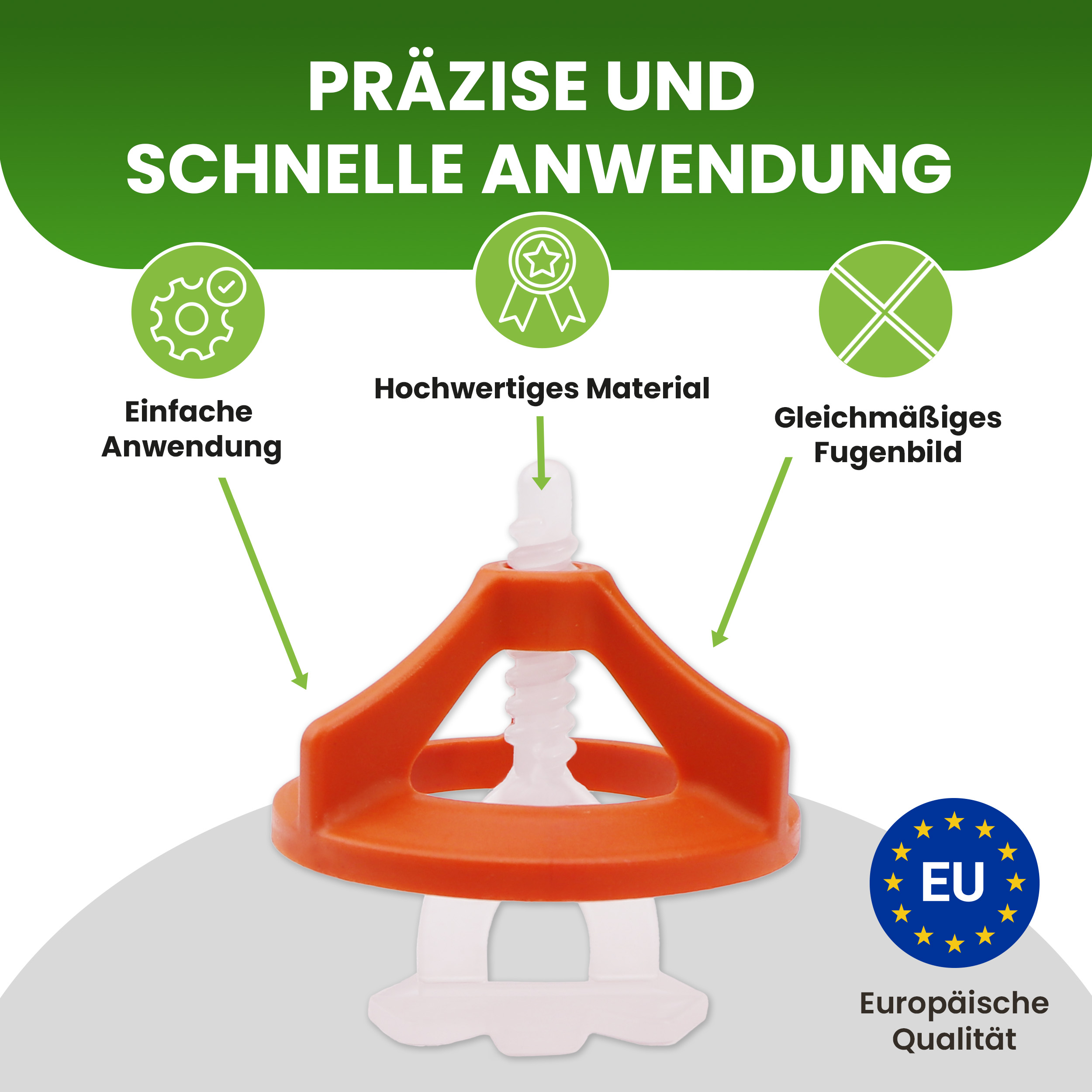 20PfdtRueM5TuH 200 Stück Gewindelaschen für 3 mm Fugenbereite Nivelliersystem Fliesenverlegehilfe