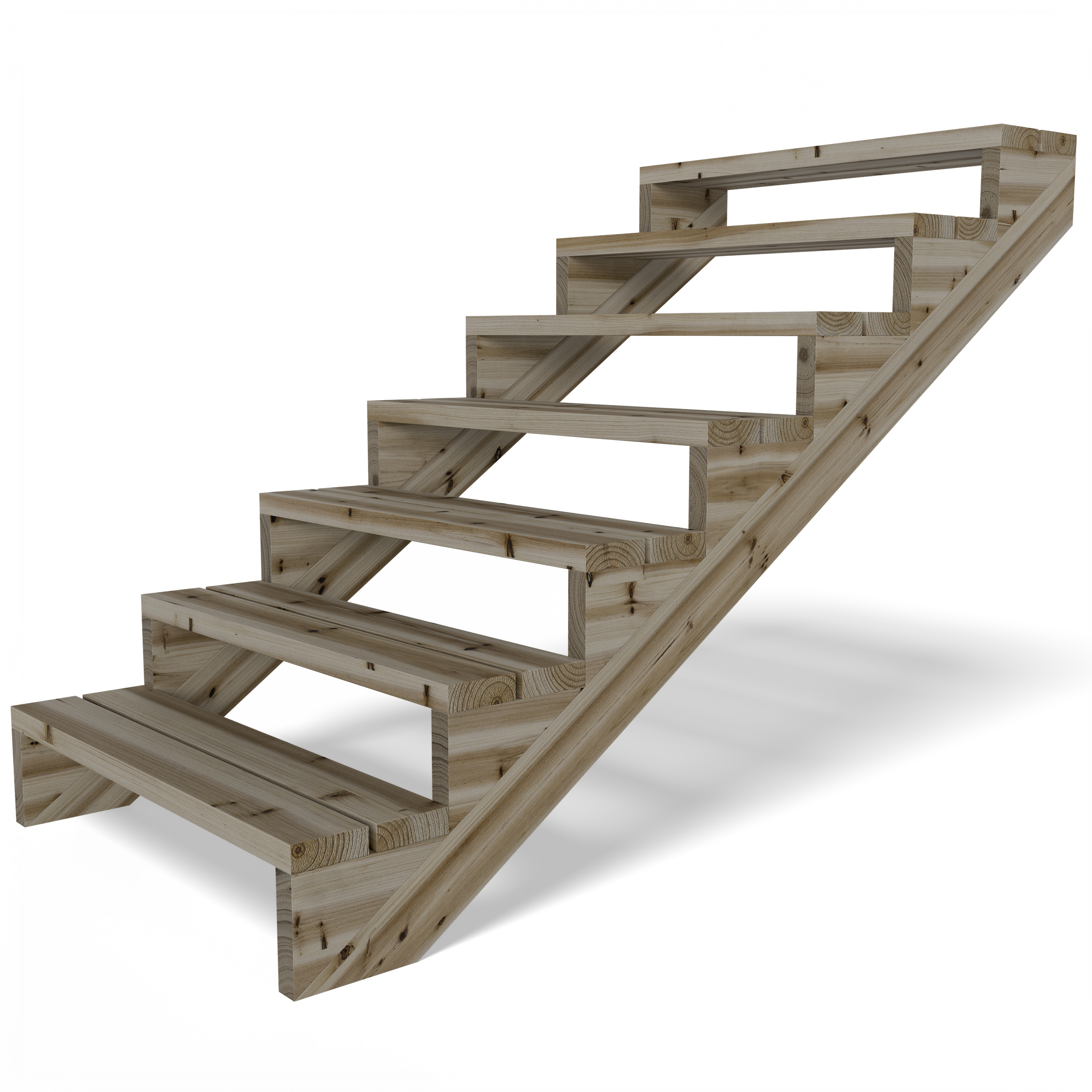 01-03lCeLdDWZGWXBu Terrassentreppe Kiefer kesseldruckimprägniert Treppe mit Stufen Wangentreppe Breite