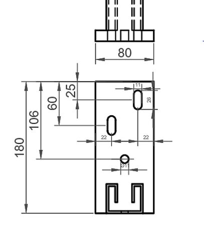 37Bqfy6ukE3K88 Pitzl Balkonsäule BSP C-Profil 50x40x3 mm zum Andübeln feuerverzinkt Höhe