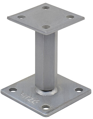10980-0080 Pitzl Pfostenträger höhenverstellbar 121 - 181 mm unsichtbare Verschraubung für Carport, Zäune