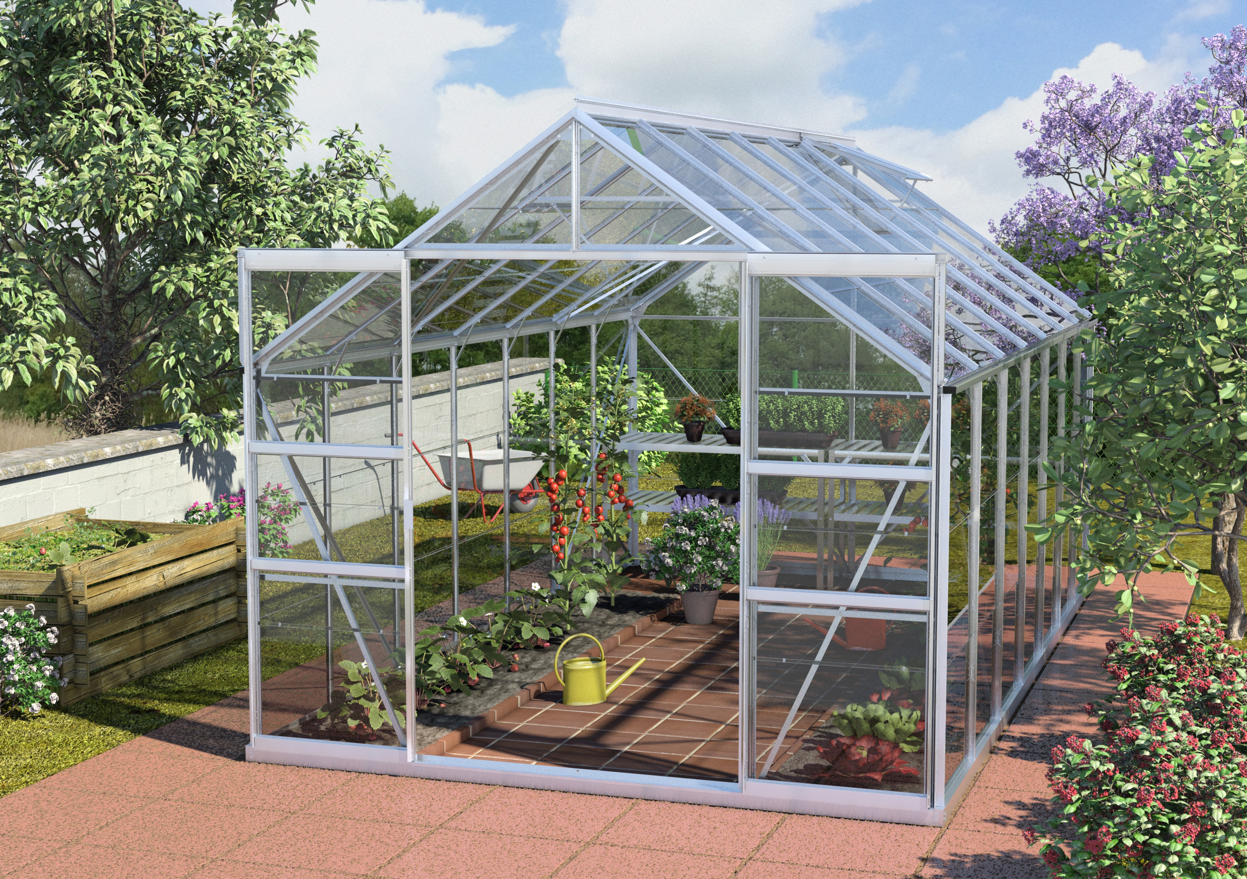 Gewächshaus Mars 11500 ESG 3mm, alu