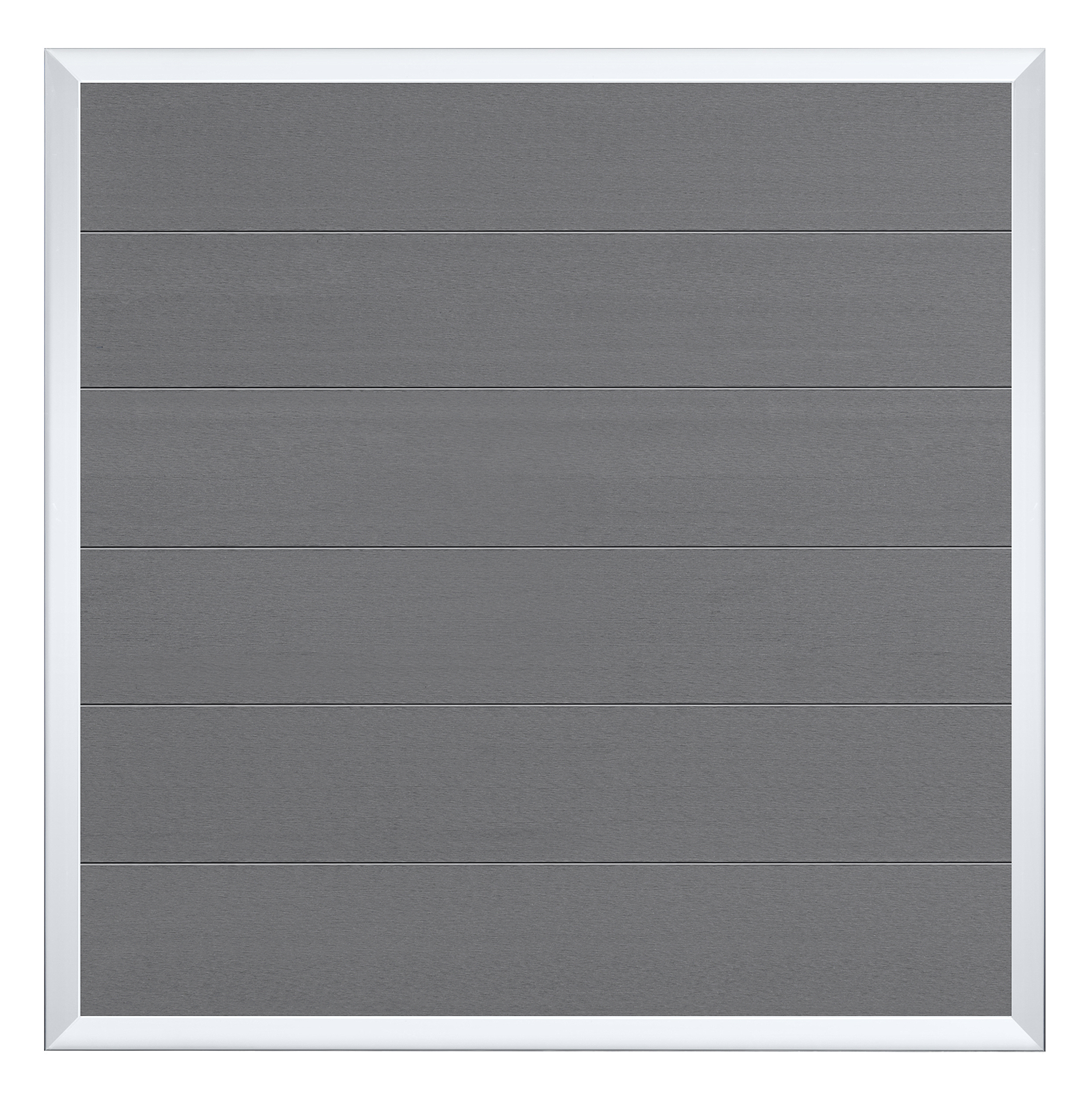 52110-W1 WPC-Rahmenzaun 180x180 cm grau Sichtschutz