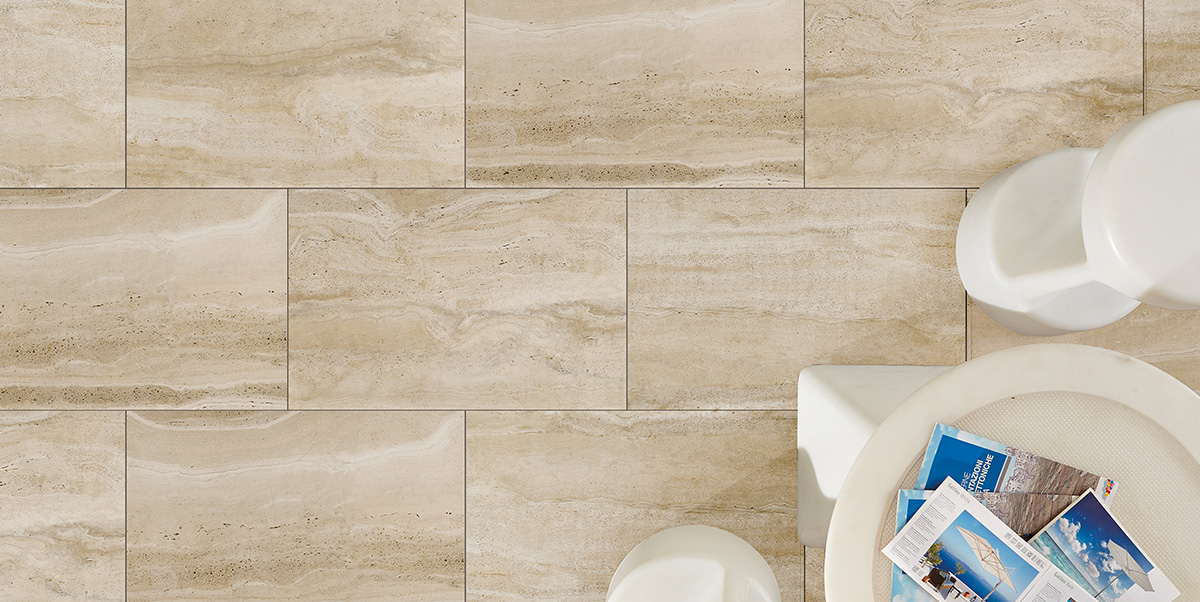 DUOMO_TRAVERTINO_BEIGE_60x90 KERAMIKPLATTE DUOMO TRAVERTINO BEIGE 60x90x2 cm FEINSTEINZEUG MODERN 0,54 m², 1 STK.