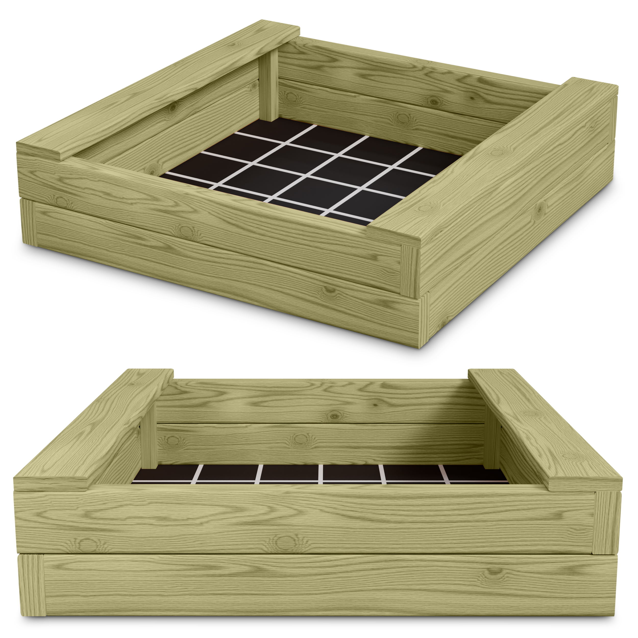 1-18b5MLQZcj4uLL Sandkasten XXL Bär Bohlen aus Kiefernholz 60 mm imprägniert Sandkiste Buddelkiste Sandbox