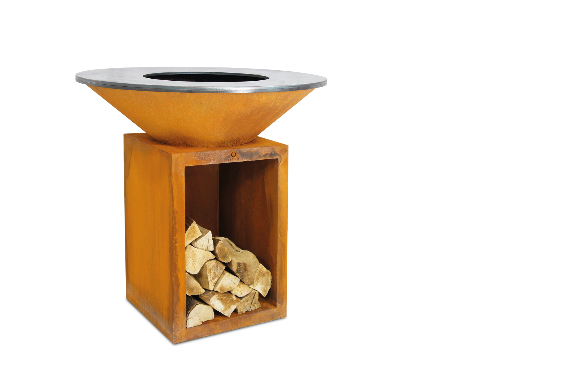 OCS-100-100 OFYR GRILL CLASSIC STORAGE 100-100 Rostoptik Feuerschale Feuerring Grillschale Holzlager