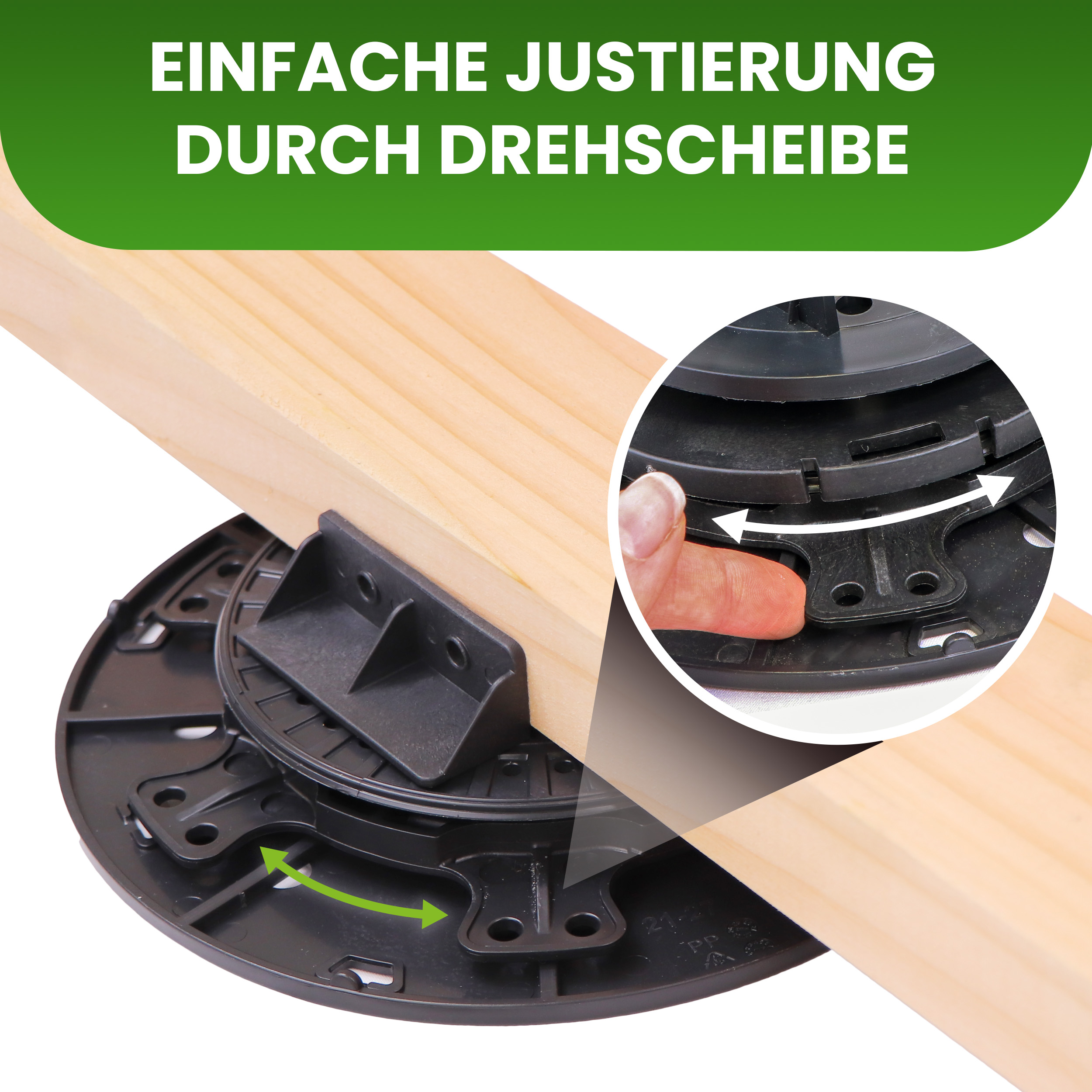 Balkenlager PRO 40–64 mm – höhenverstellbar für Holzunterkonstruktionen