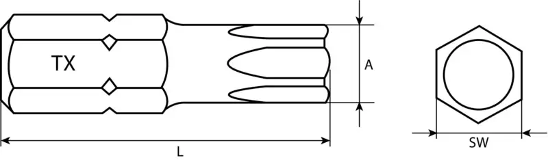 Schraubklingen Innenvielzahn TX 20 S2 (Stahl (2 Stück) - 614 233 80)
