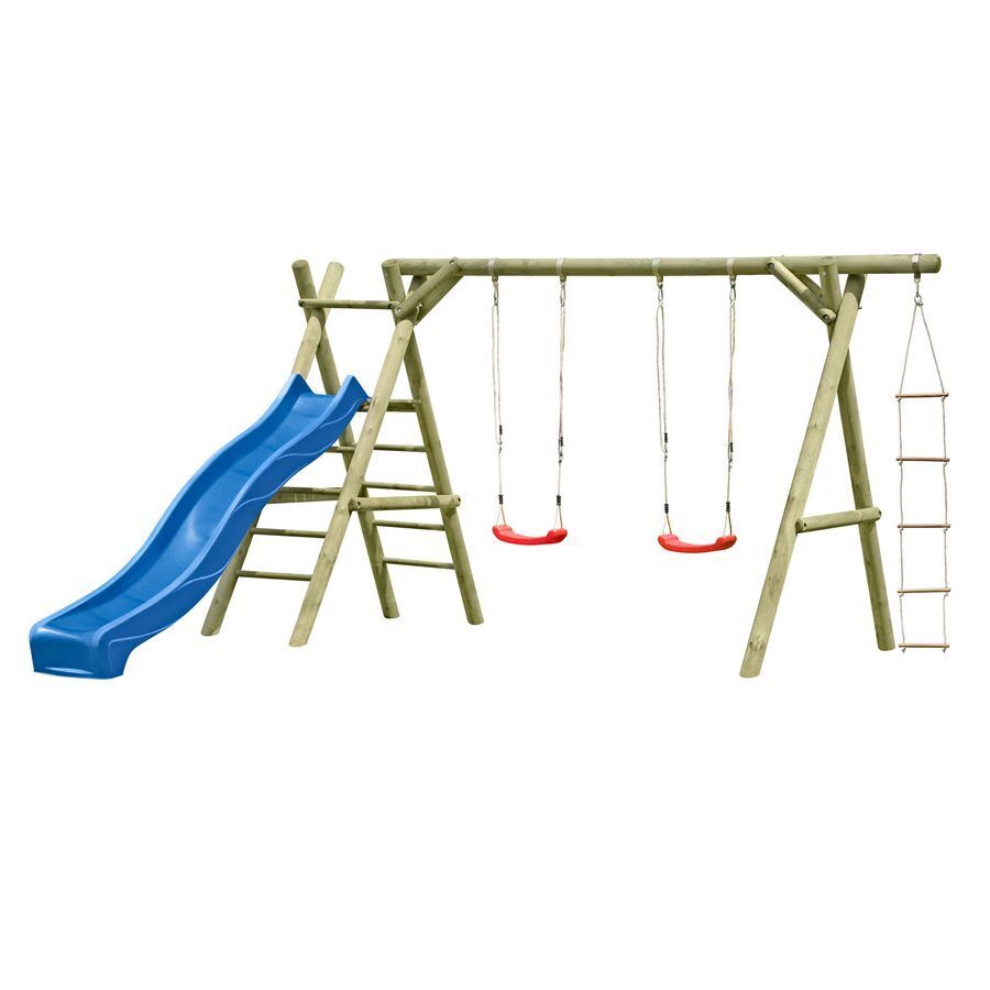s-l1600ffZtpxsVzcTqJDe Schaukelgerüst Typ 5.2 Classic für Kinder aus Holz KDI Doppelschaukel mit Seil und Podest