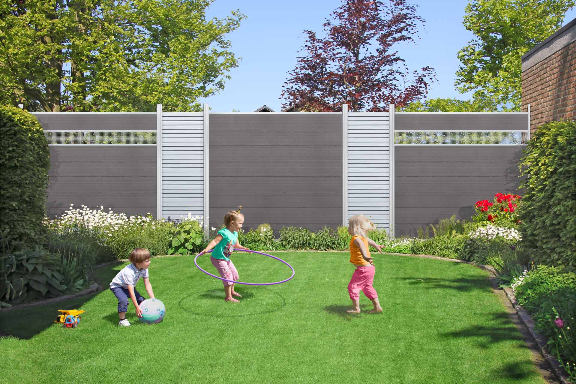 EF-52582-02-01dDRFIBCLg2CoW WPC-Steckprofile PROTEC, 4er-Set 180x21x2 cm urban-grau co-extrudiert (mit Schutzschicht)