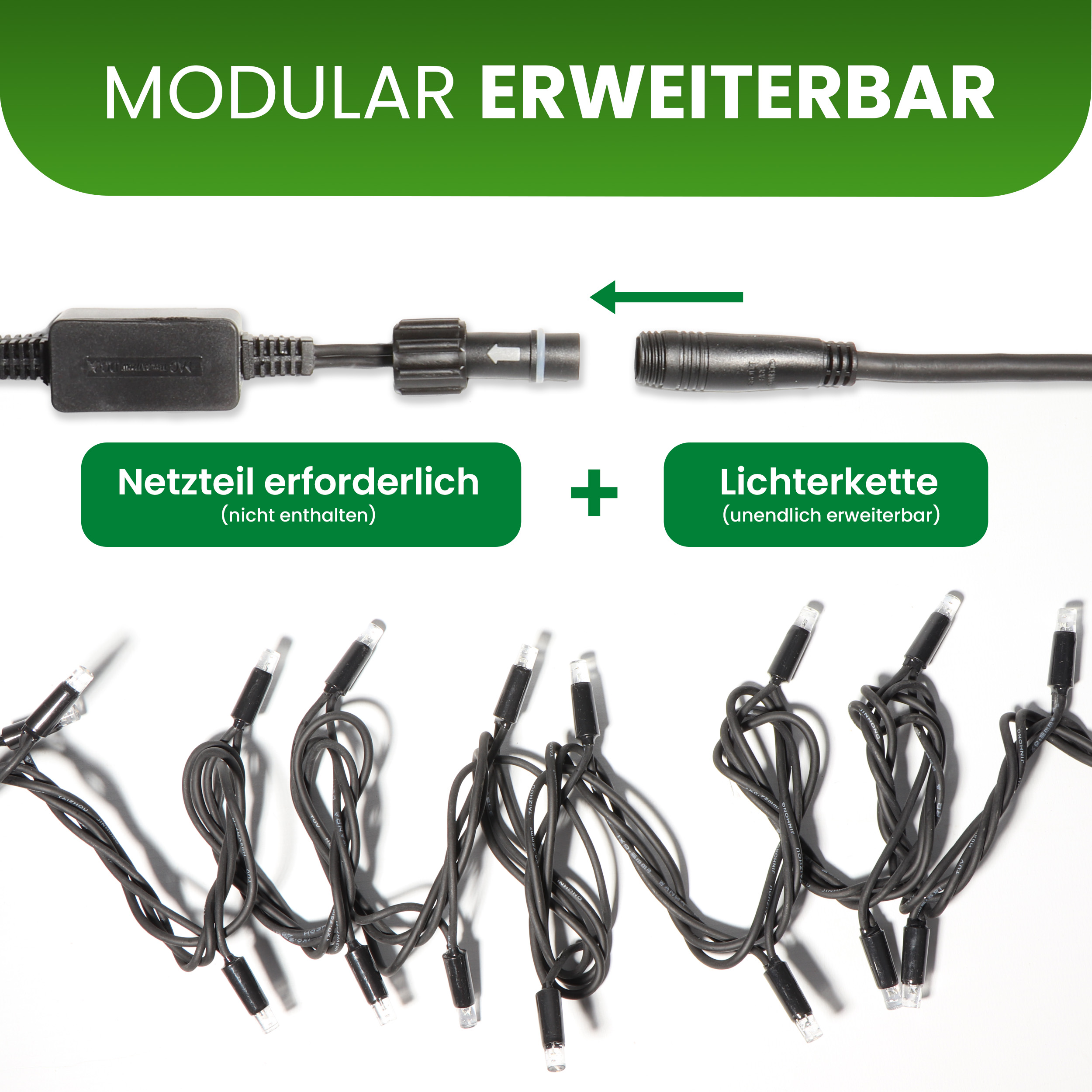 PRO CONNECT LED Lichterkette warmweiß – IP44 für innen & außen