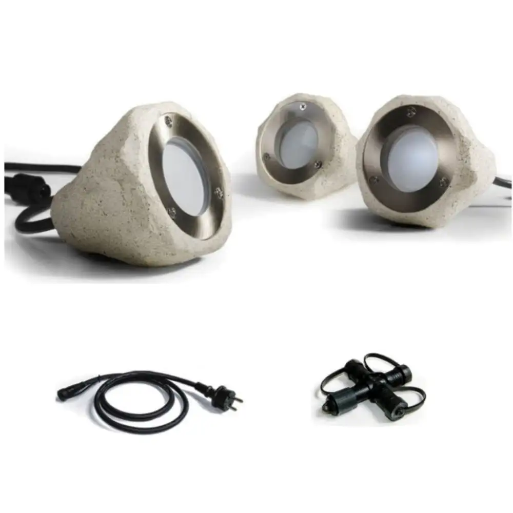 LED Strahler METEOR in Steinoptik für Außen wasserdicht