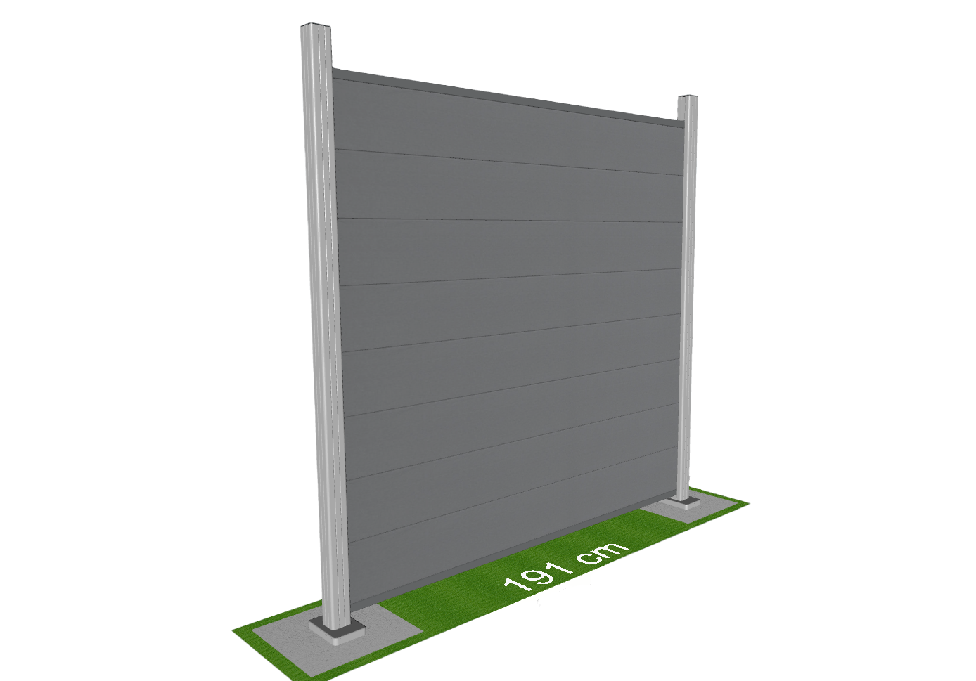 Pfostenträger-Abdeckung 11x17x2 cm für Alu-Pfosten silber