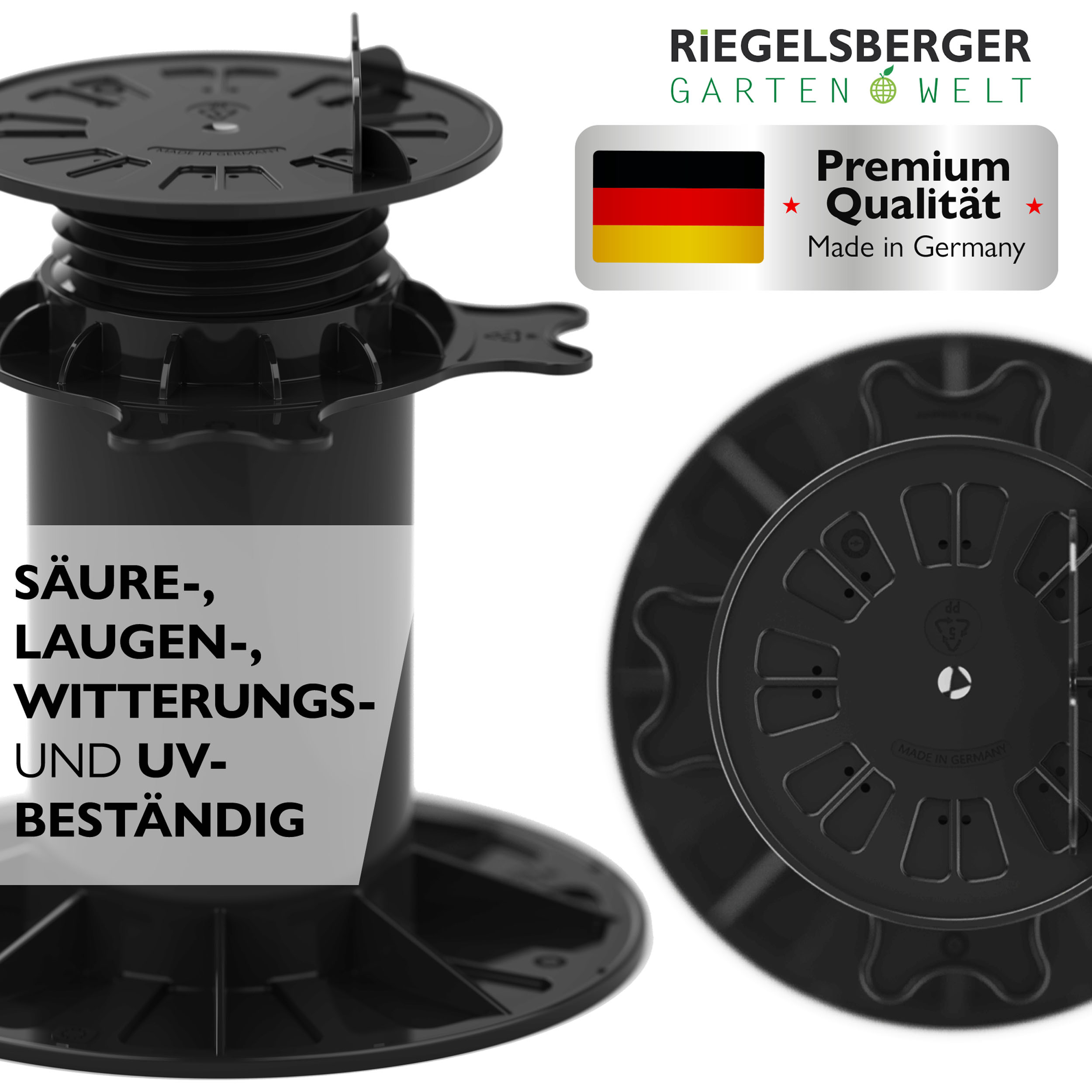 6_Zoom_Premium_Balken PREMIUM Terrassenlager für Holz WPC ALU Stelzlager Balkenlager Stellfuß höhenverstellbar