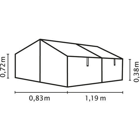 40003843-2 Frühbeet Gaia Jumbo ESG, schwarz