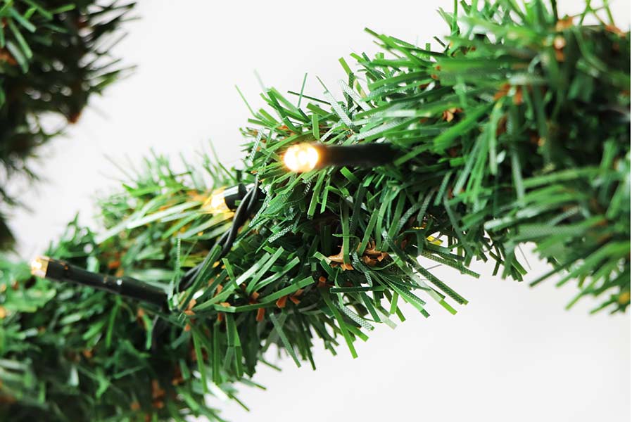 detail1-stern Girlanden-Stern mit LED-Beleuchtung warmweiß Lichterkette Stern Girlande