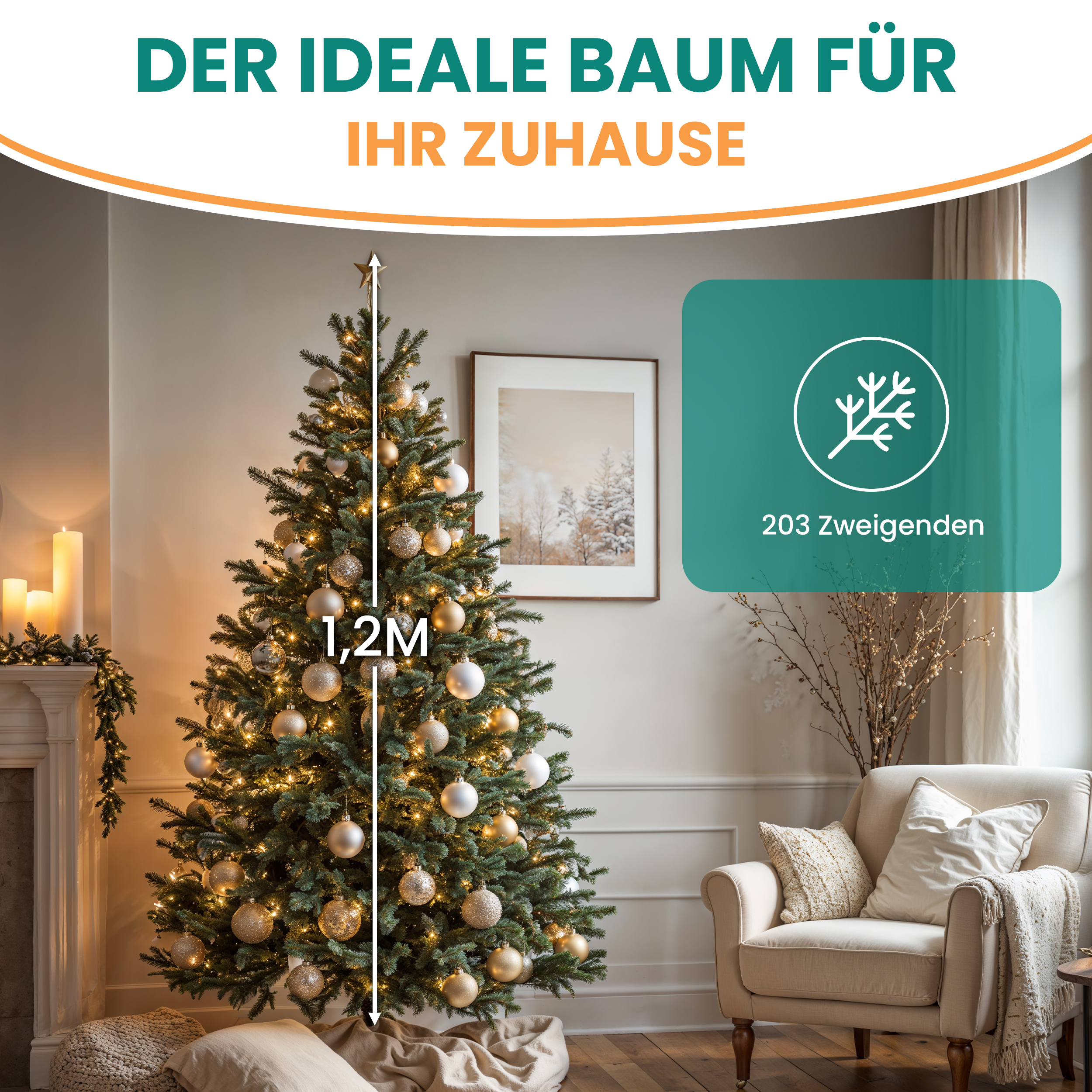4TVINkG9eUZIGs Künstlicher Nadelbaum BonTree Fichte Weihnachtsbaum Christbaum PE/PVC-Mix