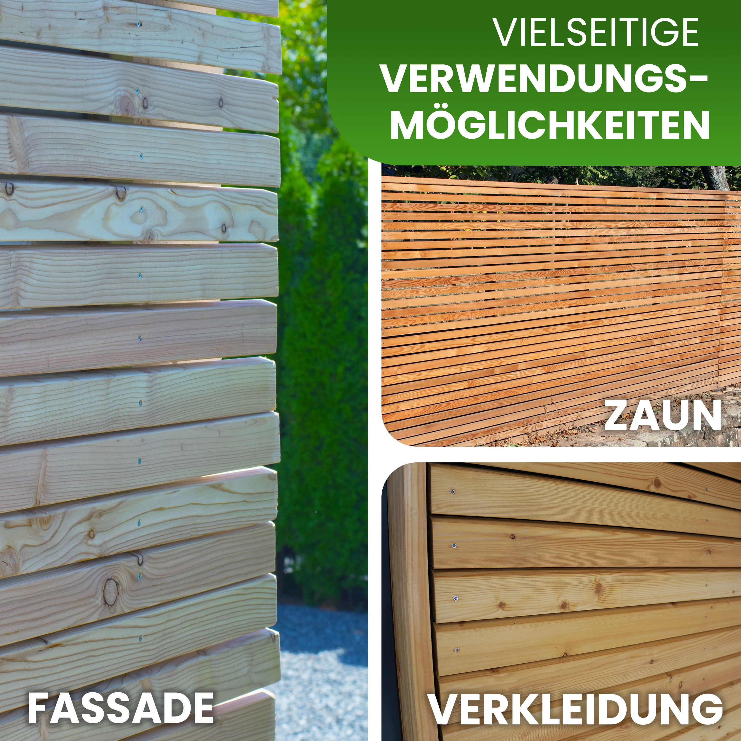 Fassadenprofil 24x146 mm Lärche natur Fasebretter Nut und Feder Fassadenprofil 24x146 mm Lärche natur Fasebretter Nut und Feder