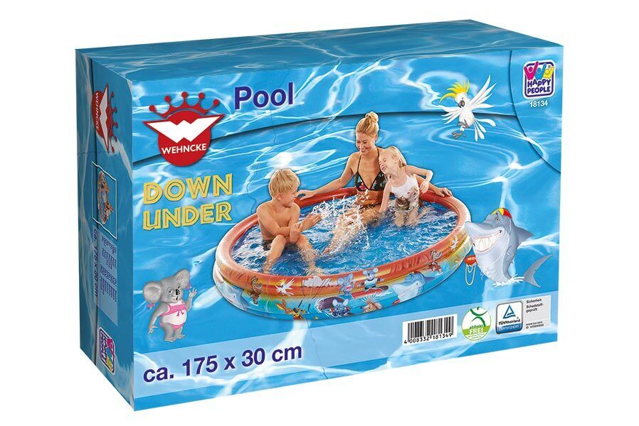 12vu35QFxSZdaR Planschbecken Down Under Kinder Pool aufblasbar Outdoor Kleinkind Baby Becken