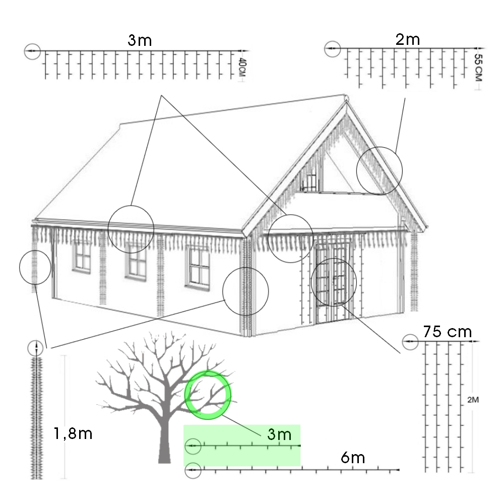 PRO CONNECT LED Lichterkette warmweiß – IP44 für innen & außen