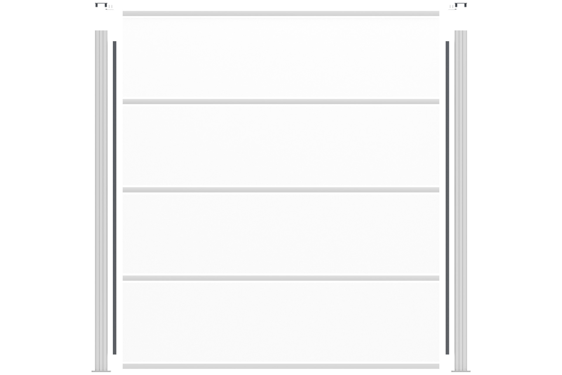180x180_Milchglas Sichtschutz EASY-BOARDS Steckzaun Milchglas aus Acryl 4er-Set