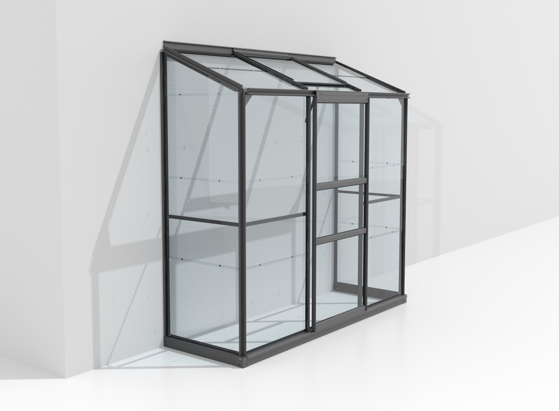 Gewächshaus Styx / Ida 1300 ESG 3mm, schwarz