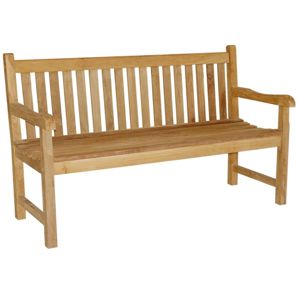 940140 Gartenbank Teakbank Holzbank Sitzbank für Balkon Terrasse Garten Teakholz natur