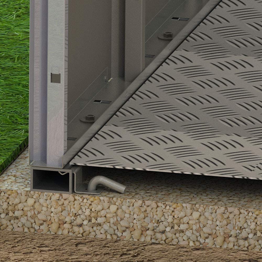 Gerätehaus mit Pultdach aus Metall Geräteschuppen Gartenhaus Gartenhütte