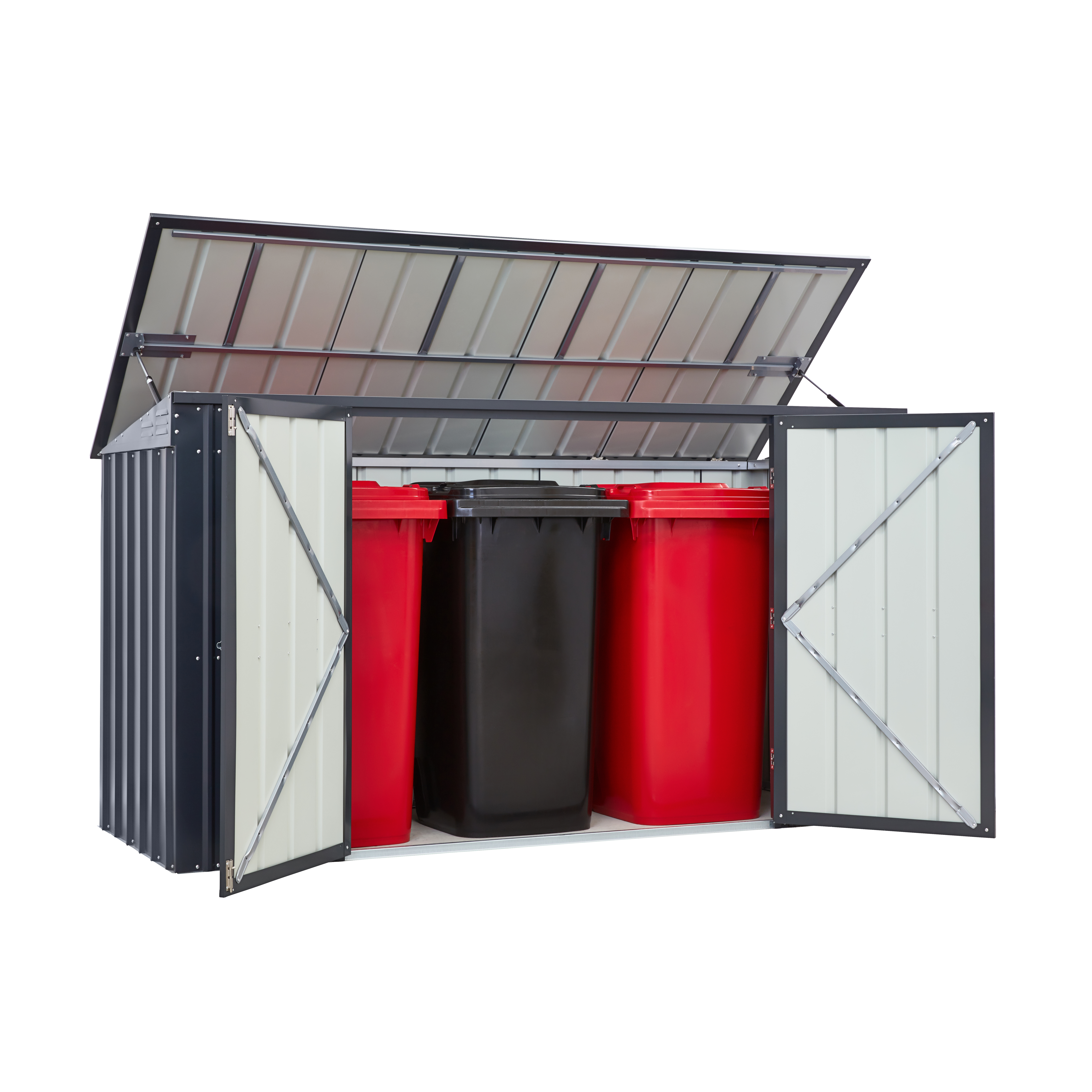 MGH_TonnenDepot_Easy_73_anthrazit_40003254_FS_09 Mülltonnenbox Tonnen-Depot „Easy“ 7x3 - 3bins
