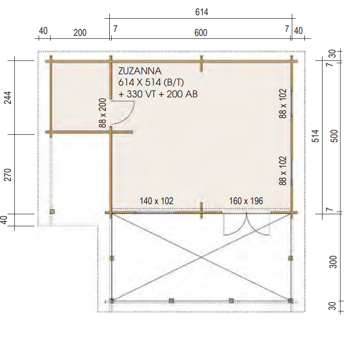Zuzanna_1 Premium Gartenhaus Zuzanna