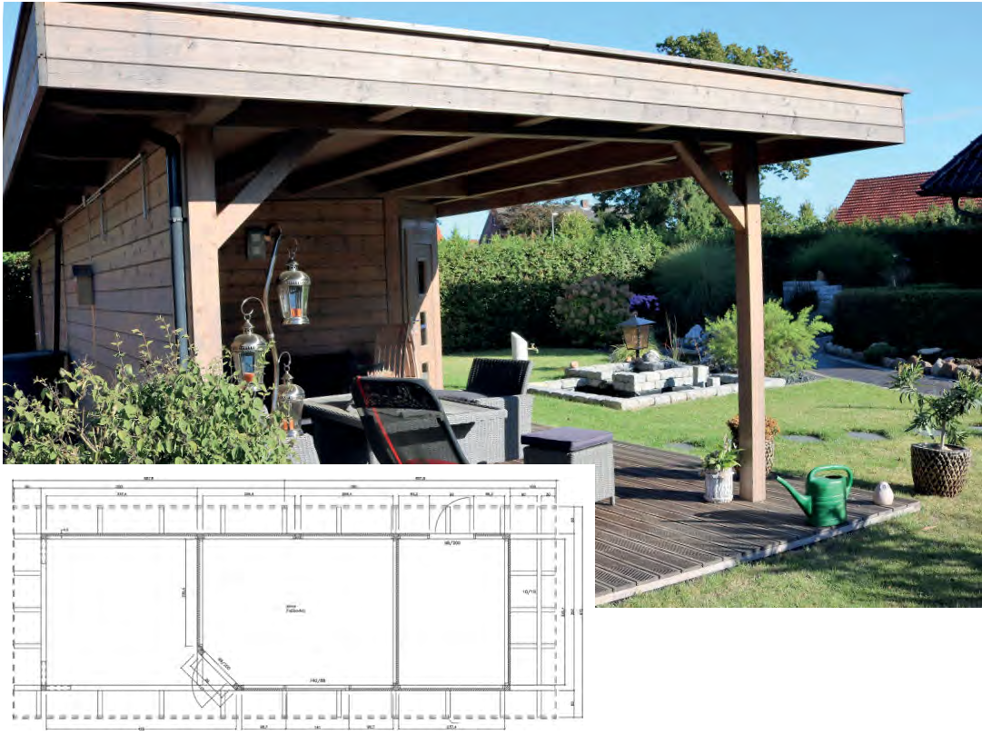 Cara-Grande-35105-F_1 Premium Gartenhaus Cara Grande 35105 F Ferienhaus