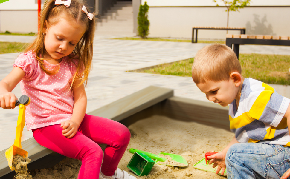 Sandkasten XXL Bär Bohlen aus Kiefernholz 60 mm imprägniert Sandkiste Buddelkiste Sandbox