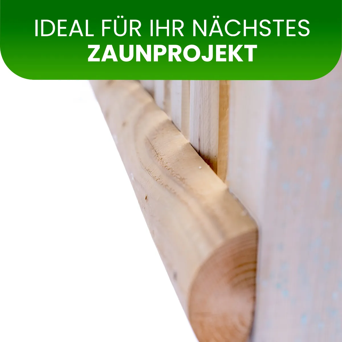 Zaunriegel Lärche Natur halbrund Ø 9 cm Länge 120 cm Querriegel für Gartenzaun