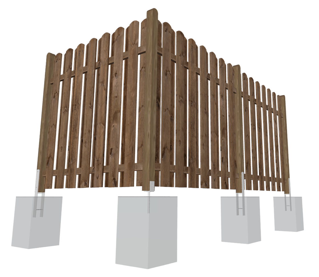 180x180-3x_Nz96dYLtHtOSb Sichtschutz BOLEO Bohlen-Zaun 180x180 cm Kiefer KDI braun