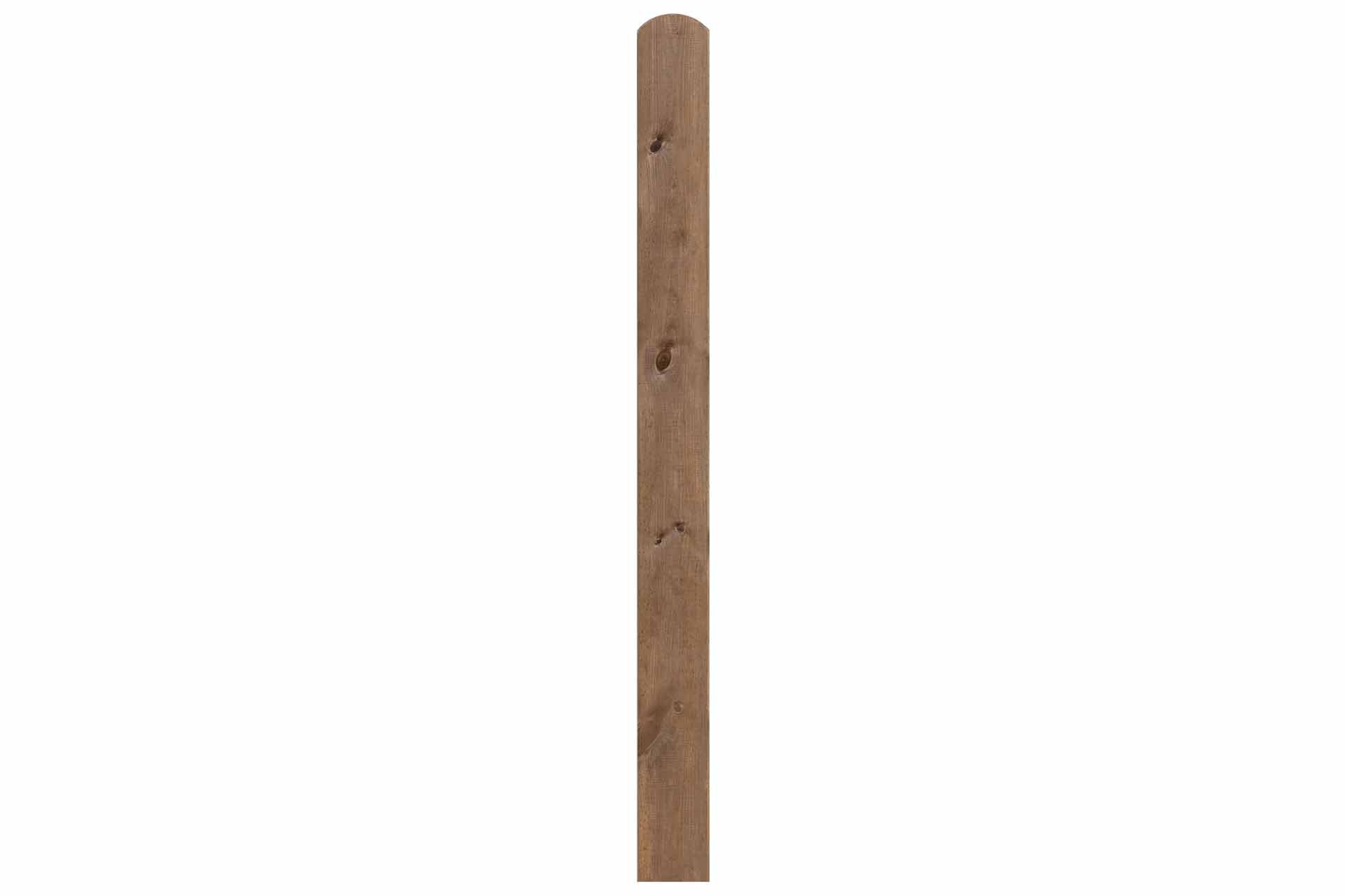 BOLEO-KDI-braun-einzeln Sichtschutz BOLEO Einzelbohle 16x145x1800 mm Kopf gerundet Kiefer KDI braun
