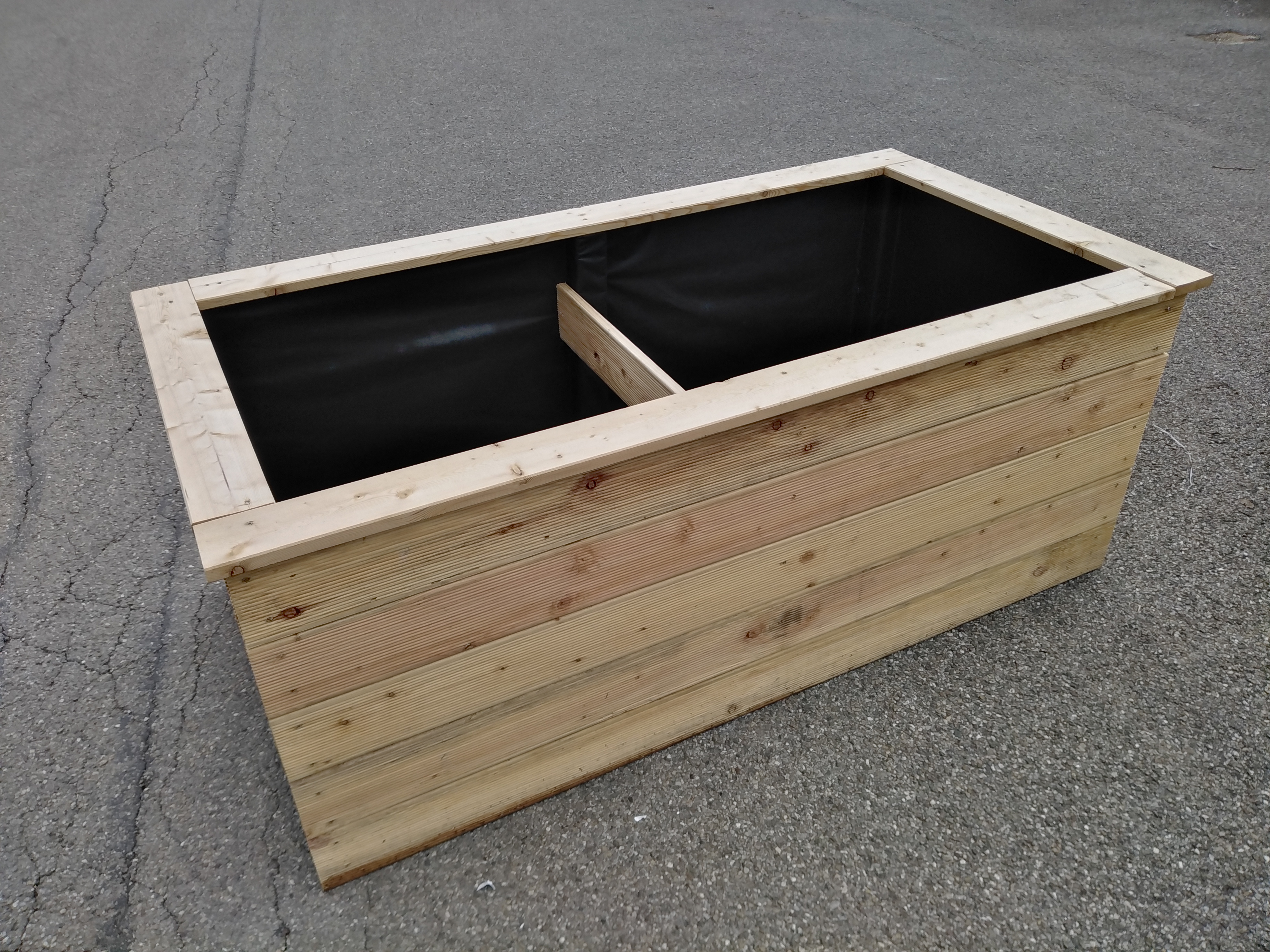Handlauf Set 95 mm aus Lärchenholz für Hochbeete von Gartenwelt Riegelsberger