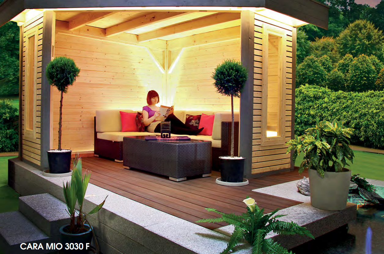 Cara-Mio-3030-F Premium Gartenhaus Cara Mio 3030 F
