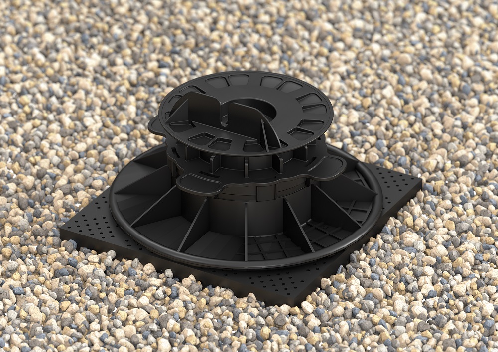 Stabilisierungsplatte 250x250x30 mm für Stelzlager bei weichen Böden Kiesmatte