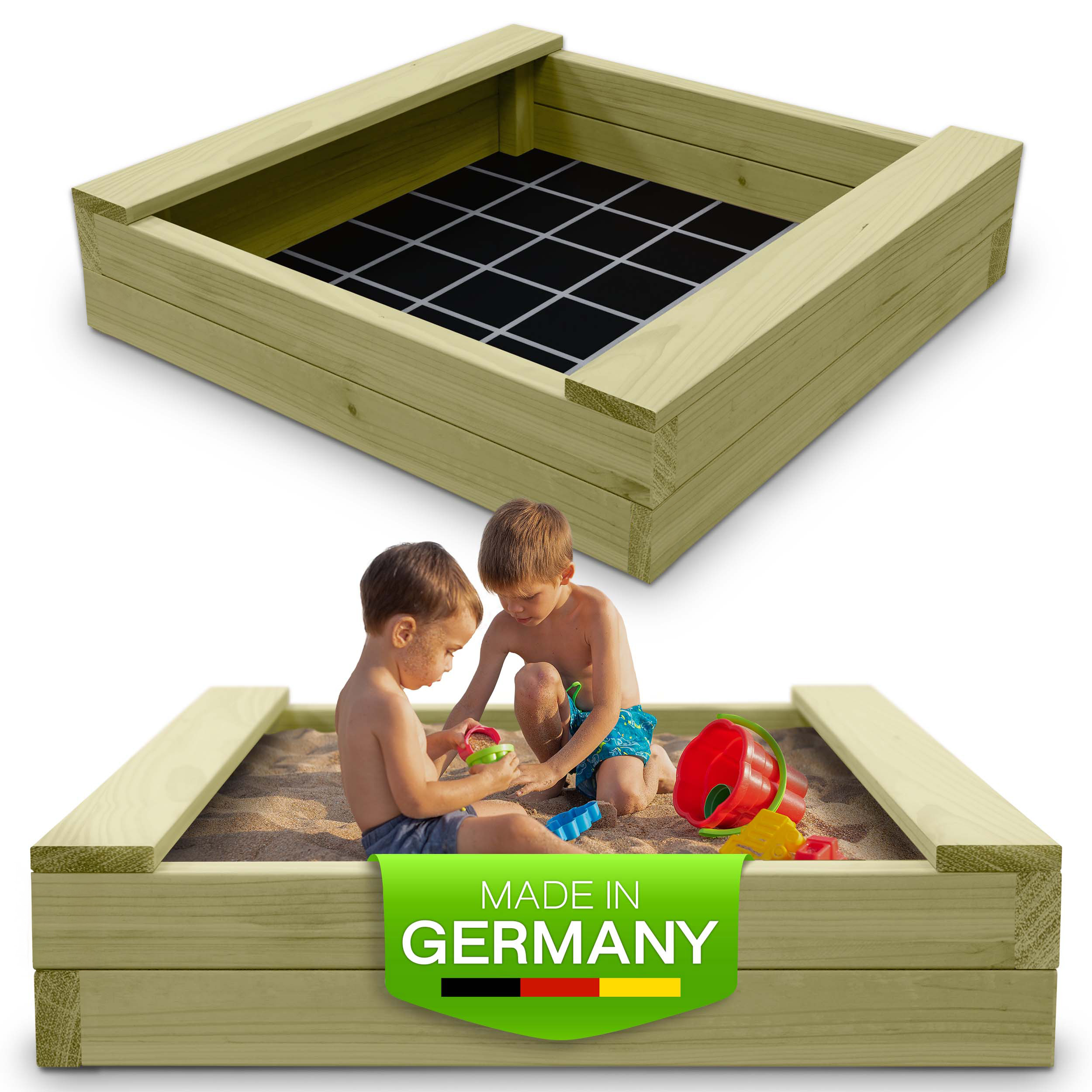 Sandkasten XXL Bär Bohlen aus Kiefernholz 60 mm imprägniert Sandkiste Buddelkiste Sandbox Sandkasten XXL Bär Bohlen aus Kiefernholz 60 mm imprägniert Sandkiste Buddelkiste Sandbox