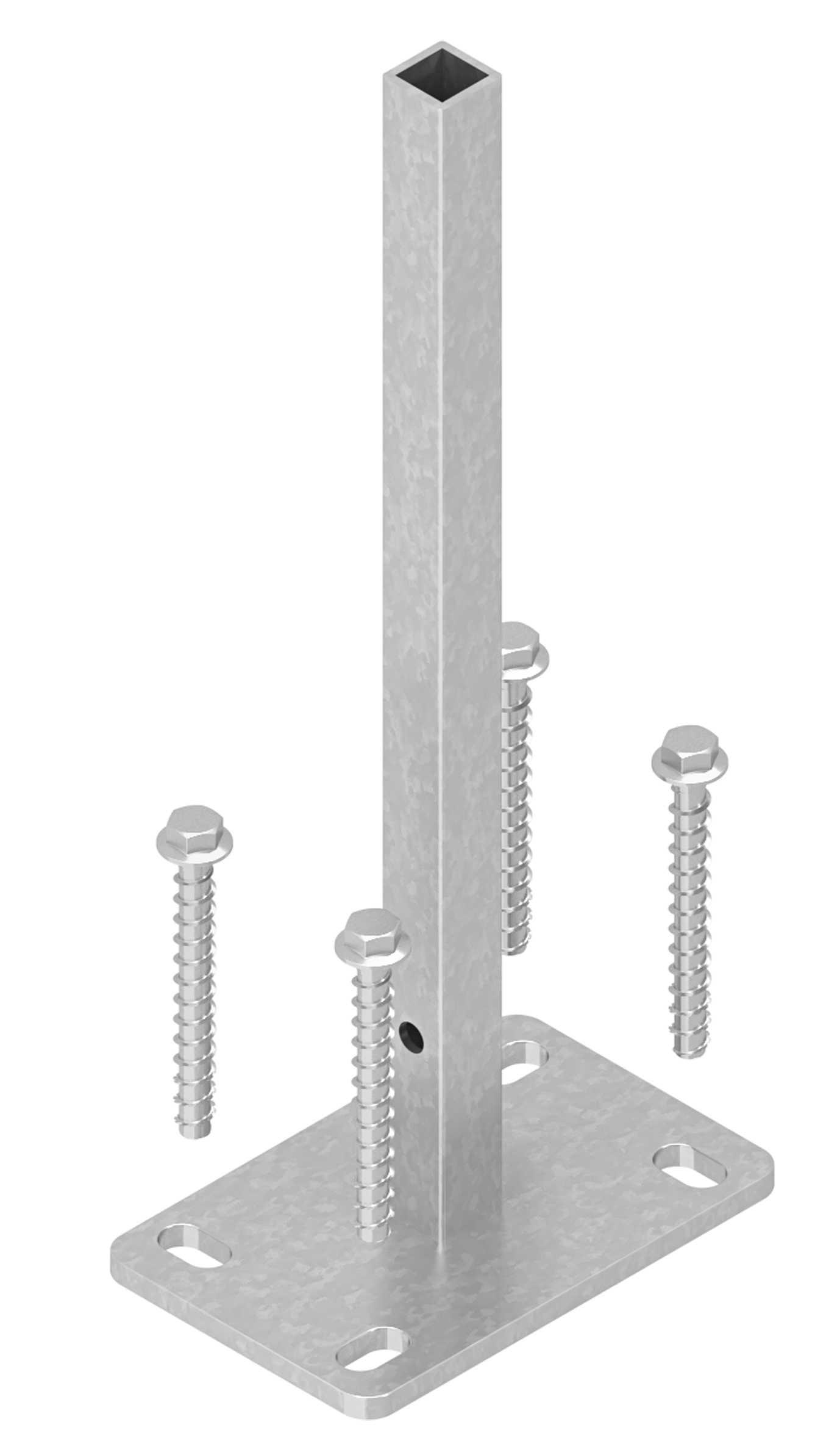 Pfostenträger zum Aufschrauben für Alu-Pfosten 7x7 cm WPC-Steckzaun