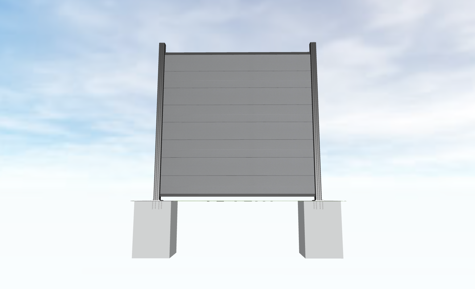 WPC-Steckprofile, 4er-Set à 180x21x2 cm - Farbe grau Sichtschutz Steckzaun