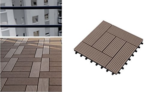 11-Stk-Terrassenfliese-aus-WPC-62019-schokobraun-30x30cm Terrassenfliese aus WPC schokobraun 30x30cm Holzfliese Balkonfliese 1m² Fliese 11 Stk. (1 Karton)