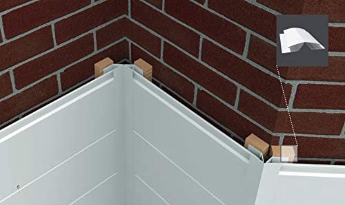 41N61B4SgXL-_AC_ Moderne Verkleidungspaneele Basic Fassadenpaneele aus Kunststoff Weiß 9 x 110 mm Länge
